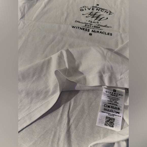 Givenchy MMW print cotton T-shirt size Small New Without Tags unisex Authentic - Picture 4 of 7